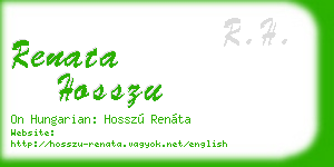 renata hosszu business card
